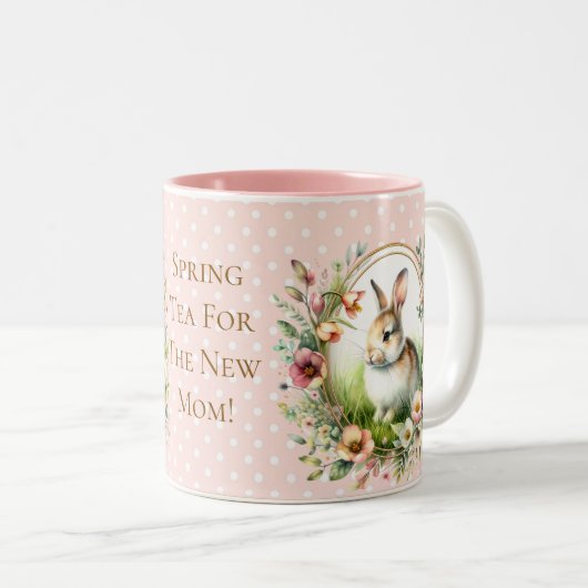Spring Bunny Zweifarbige Tasse (VorderseiteRechts)