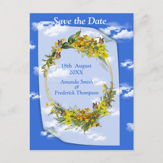 Spring Buttercup Blume Ankündigungspostkarte (Vorderseite)