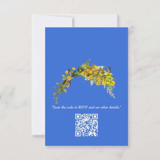 Spring Buttercup Blume RSVP Karte (Rückseite)