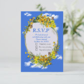 Spring Buttercup Blume RSVP Karte (Stehend Vorderseite)
