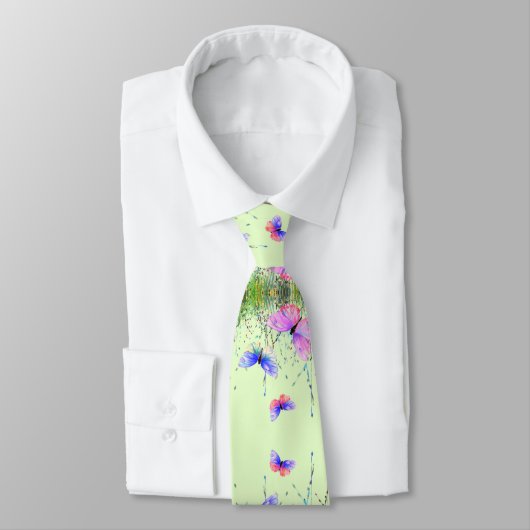 Spring Butterflies Neck Tie Krawatte (Gebunden)