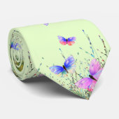 Spring Butterflies Neck Tie Krawatte (Gerollt)