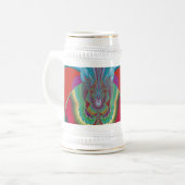 Spring Butterfly Abstrakte Kunst Bierglas (Vorderseite Links)