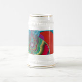 Spring Butterfly Abstrakte Kunst Bierglas (Mittel)