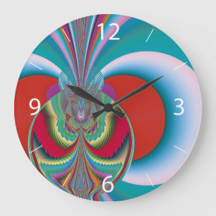 Spring Butterfly Abstrakte Kunst Große Wanduhr