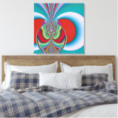 Spring Butterfly Abstrakte Kunst Leinwanddruck (Insitu (Schlafzimmer))