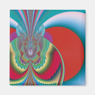 Spring Butterfly Abstrakte Kunst Magnet