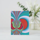 Spring Butterfly Abstrakte Kunst Postkarte (Stehend Vorderseite)