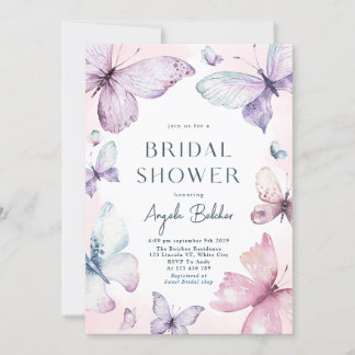 Spring Butterfly Bridal Dusche Einladung