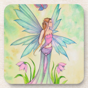 Spring Butterfly Faiasy Fantasy Art Getränkeuntersetzer