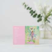 Spring Butterfly Faiasy Fantasy Art Visitenkarte (Stehend Vorderseite)