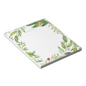 Spring Butterfly Garden | Eigene Monogramm hinzufü Notizblock (angewinkelt)