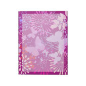 Spring Butterfly Garden Vibranly Lila Pink Girly Notizblock (Rotiert)