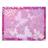 Spring Butterfly Garden Vibranly Lila Pink Girly Notizblock (Vorderseite)