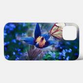 Spring Butterfly on Blue Flower Case-Mate iPhone Hülle (Rückseite (Horizontal))