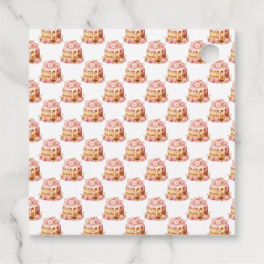 Spring Cake Easter Brunch Geschenkanhänger (Rückseite)