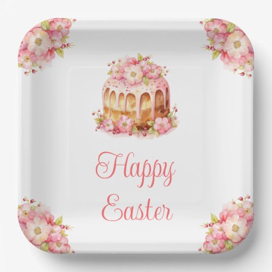Spring Cake Easter Brunch Pappteller (Vorderseite)