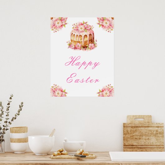 Spring Cake Easter Brunch Poster (Küche)
