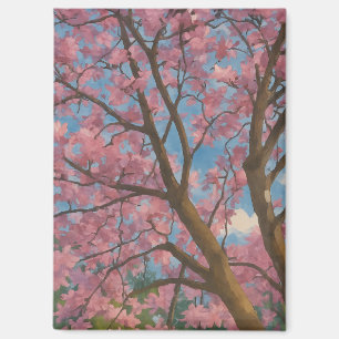 Spring Canopy - Blossom Tree & Blue Sky Malerei Magnet