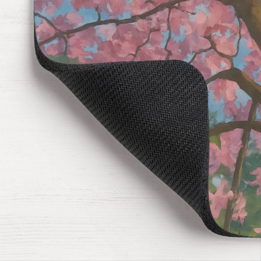 Spring Canopy - Blossom Tree & Blue Sky Malerei Mousepad (Ecke)