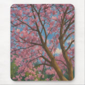 Spring Canopy - Blossom Tree & Blue Sky Malerei Mousepad (Vorne)
