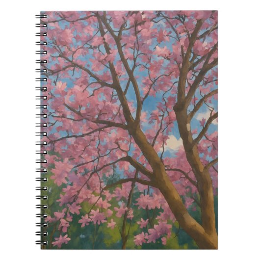 Spring Canopy - Blossom Tree & Blue Sky Malerei Notizblock (Vorderseite)