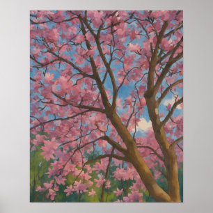 Spring Canopy - Blossom Tree & Blue Sky Malerei Poster