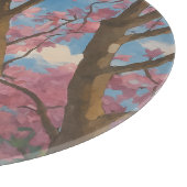 Spring Canopy - Blossom Tree & Blue Sky Malerei Schneidebrett (Ecke)