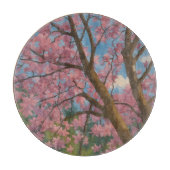Spring Canopy - Blossom Tree & Blue Sky Malerei Schneidebrett (Vorderseite)