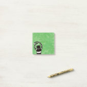 Spring Cat Lover Evil Kitty Green Post-it Klebezettel (Auf Schreibtisch)