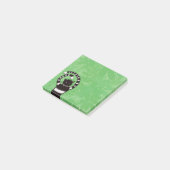Spring Cat Lover Evil Kitty Green Post-it Klebezettel (angewinkelt)