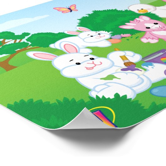 Spring Celebration Egg Hunt Poster (Ecke)