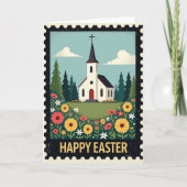 Spring Chapel Easter Scene Card Karte (Vorderseite)
