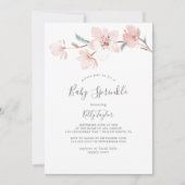 Spring Cherry Blossom Baby Sprinkle Einladung (Vorderseite)