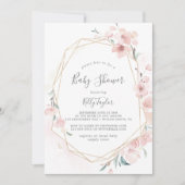 Spring Cherry Blossom Babydusche Einladung (Vorderseite)