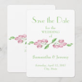 Spring Cherry Blossom Blume Save the Date Blumenbe (Vorne/Hinten)