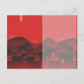 Spring Cherry Blossom Chinesischer Rat Jahr 2020 H Ankündigungspostkarte (Rückseite)