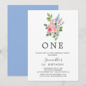 Spring Cherry Blossom Erste Geburtstagsparty Einladung (Vorne/Hinten)