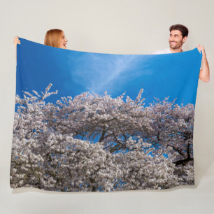 Spring Cherry Blossom Fleecedecke
