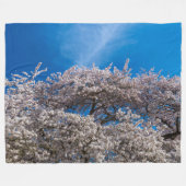 Spring Cherry Blossom Fleecedecke (Vorderseite (Horizontal))