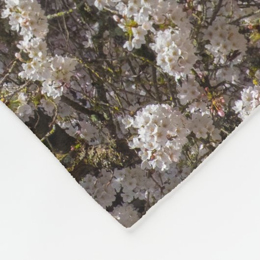 Spring Cherry Blossom Fleecedecke (Ecke)