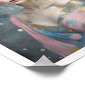 Spring Cherry Blossom Frau mit dunklem Haar Poster (Ecke)