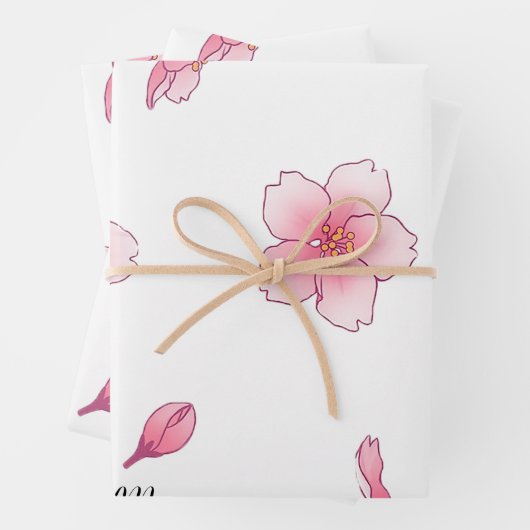 Spring Cherry Blossom Geschenkpapier Set (Beispiel)