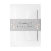 Spring Cherry Blossom | Graue Hochzeit von Einladungsbanderole (Vorderseite Beispiel)
