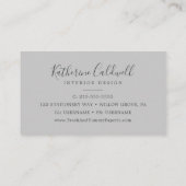 Spring Cherry Blossom | Graue Visitenkarte (Rückseite)