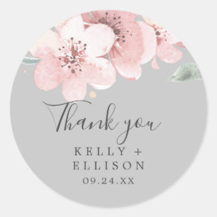 Spring Cherry Blossom Gray Danke, dass Sie Sticker