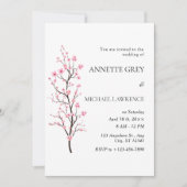 Spring Cherry Blossom Hochzeitseinladung Einladung (Vorderseite)