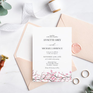 Spring Cherry Blossom Hochzeitseinladung Einladung