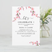 Spring Cherry Blossom Party laden Einladung (Stehend Vorderseite)