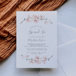 Spring Cherry Blossom Sip und See Einladung